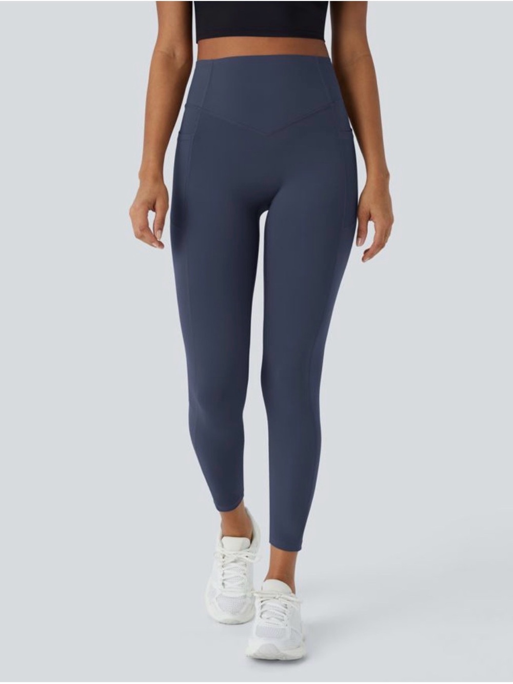 HALARA Slate Blue High-Rise V-Waist Leggings